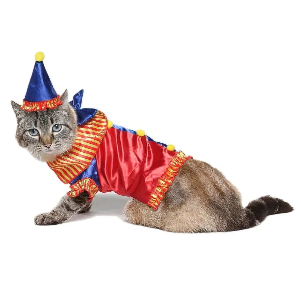 Vibrant Life Halloween Dog Costume and Cat Costume: Clown, Size Small Halloween